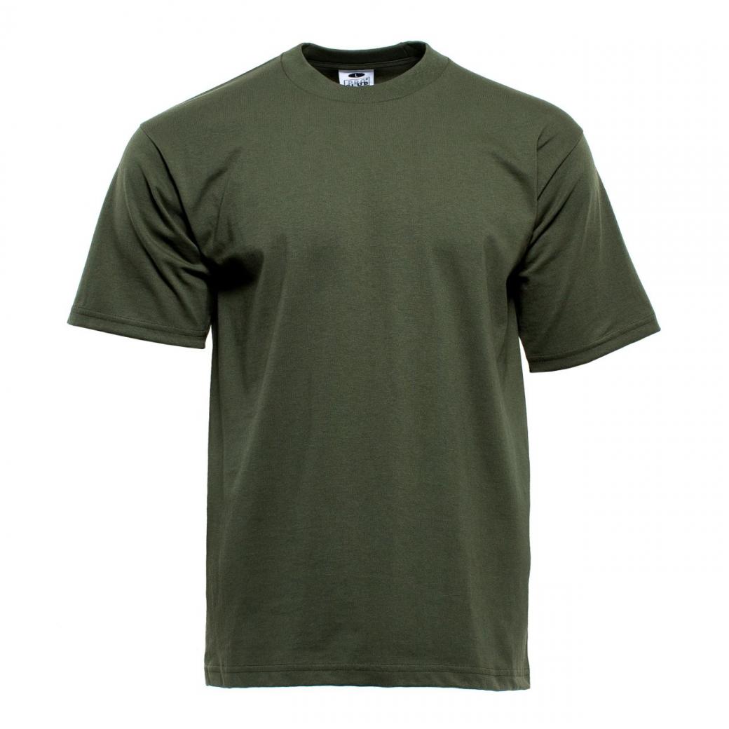 Heavy Weight Solid Crew Neck Olive | Mens Pro Club Tops